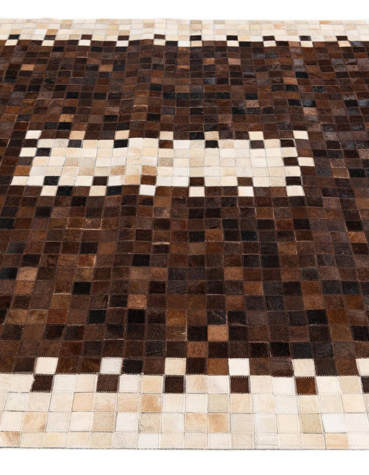 Detail image of 5' 2 x 8' 1 Cowhide Stocks Rug