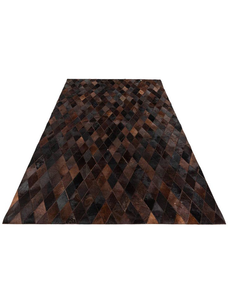 Detail image of 5' 2 x 8' Cowhide Stocks Rug