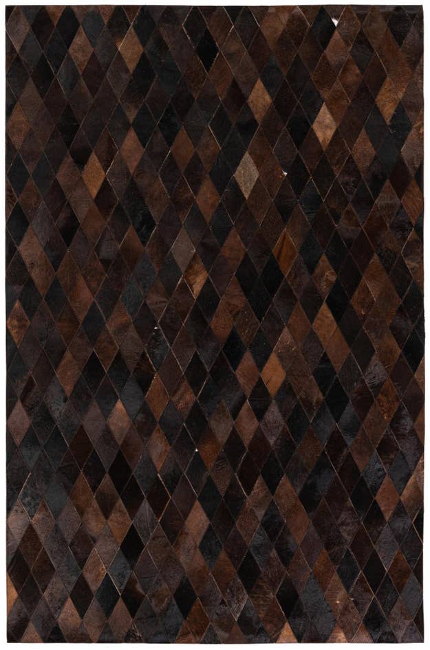 Detail image of 5' 2 x 8' Cowhide Stocks Rug