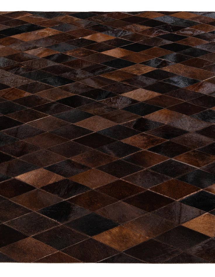 Detail image of 5' 2 x 8' Cowhide Stocks Rug