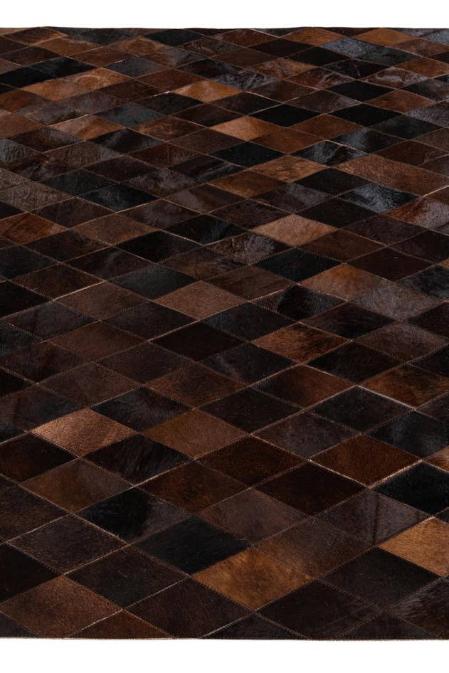 Detail image of 5' 2 x 8' Cowhide Stocks Rug