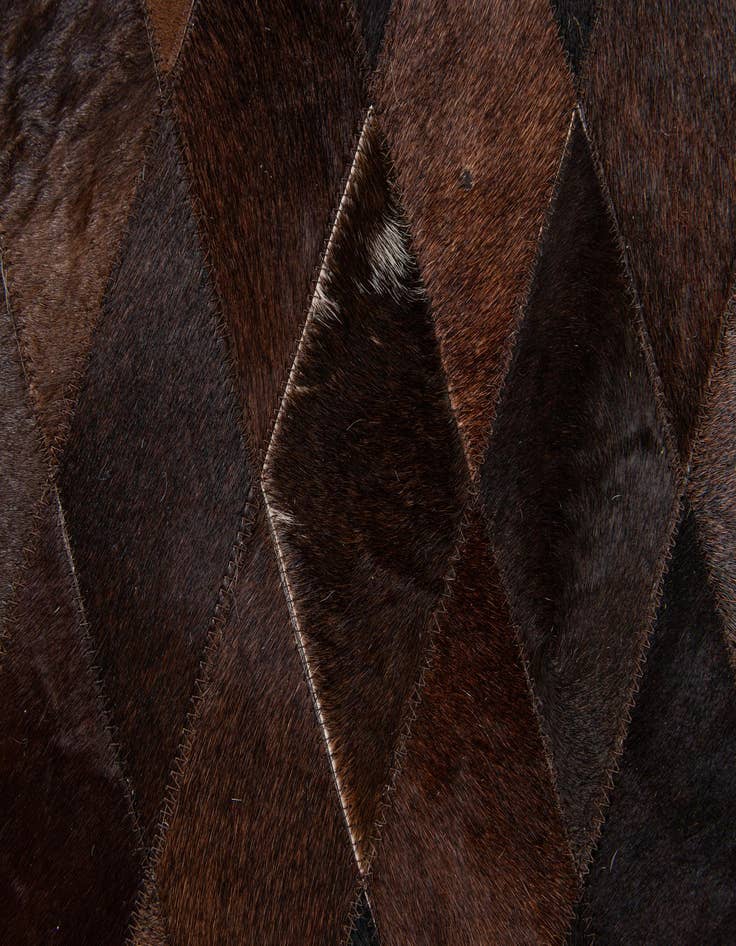 Detail image of 5' 2 x 8' Cowhide Stocks Rug