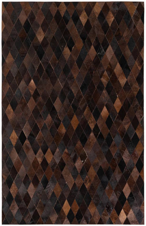 Detail image of 5' 2 x 8' Cowhide Stocks Rug