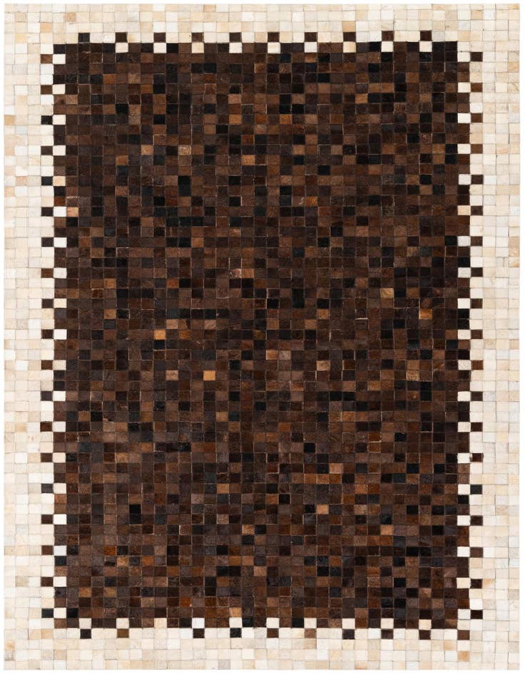 Detail image of 5' 1 x 7' 11 Cowhide Stocks Rug