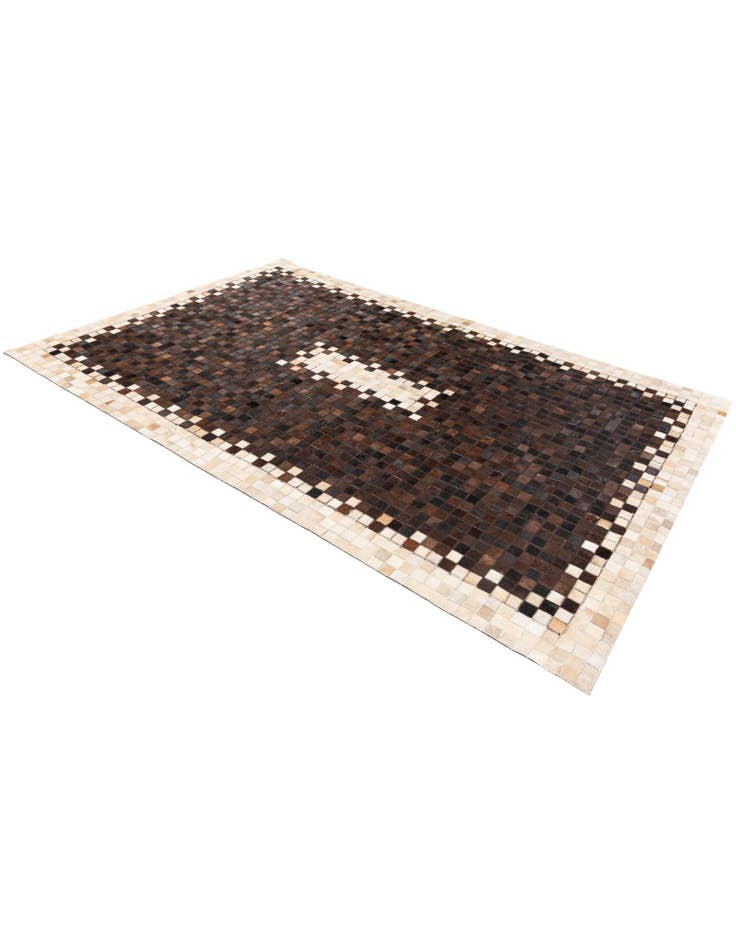 Detail image of 5' 1 x 8' 2 Cowhide Stocks Rug