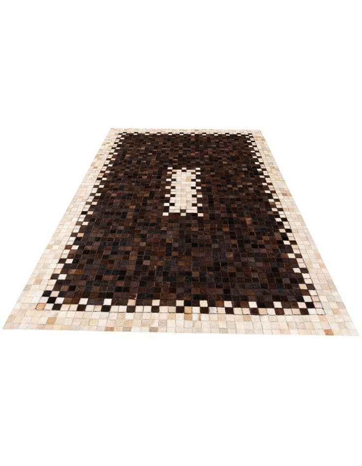Detail image of 5' 1 x 8' 2 Cowhide Stocks Rug