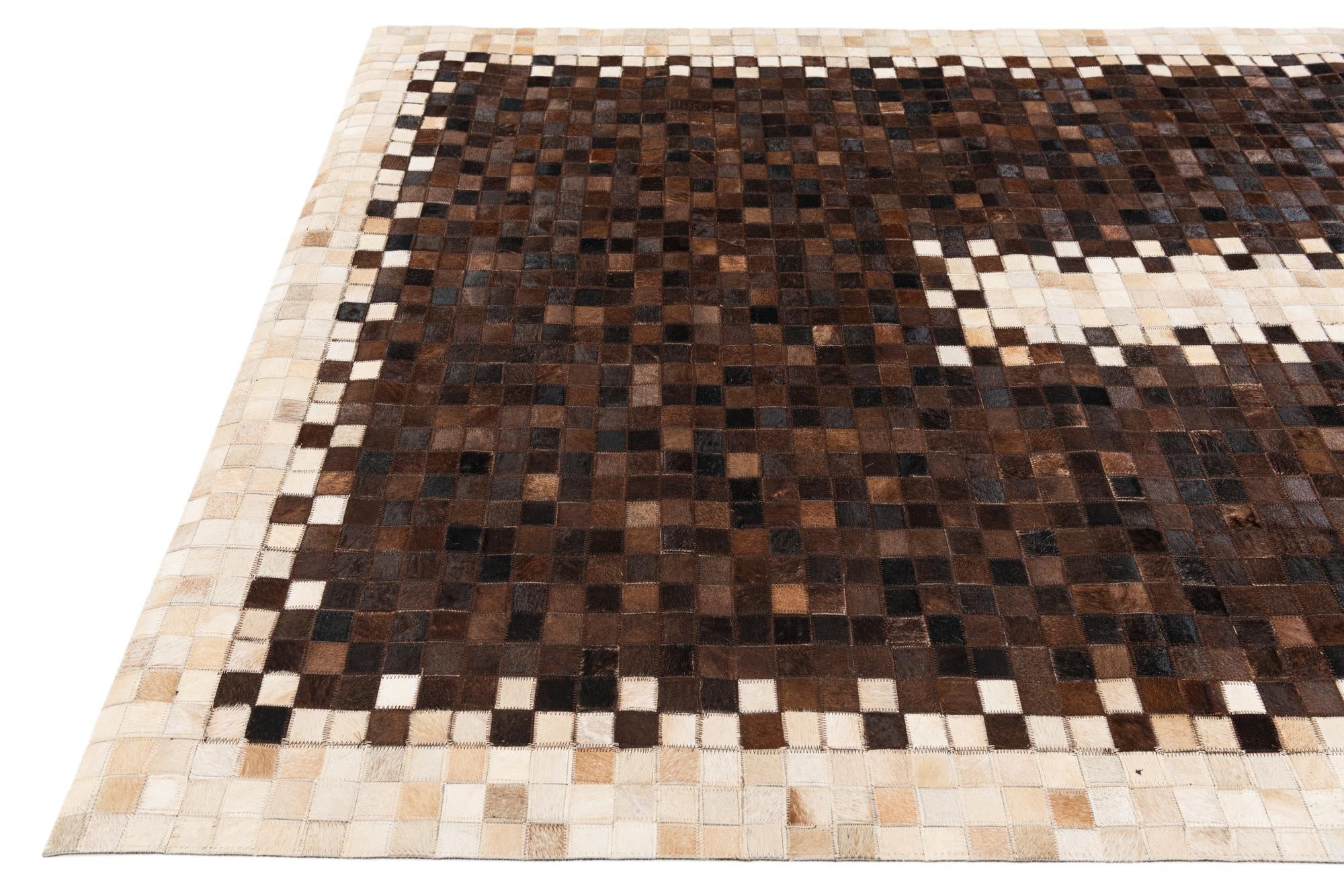 5' 1 x 8' 2 Cowhide Stocks Rug