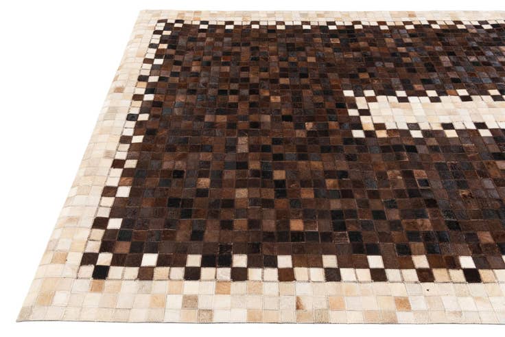 Detail image of 5' 1 x 8' 2 Cowhide Stocks Rug