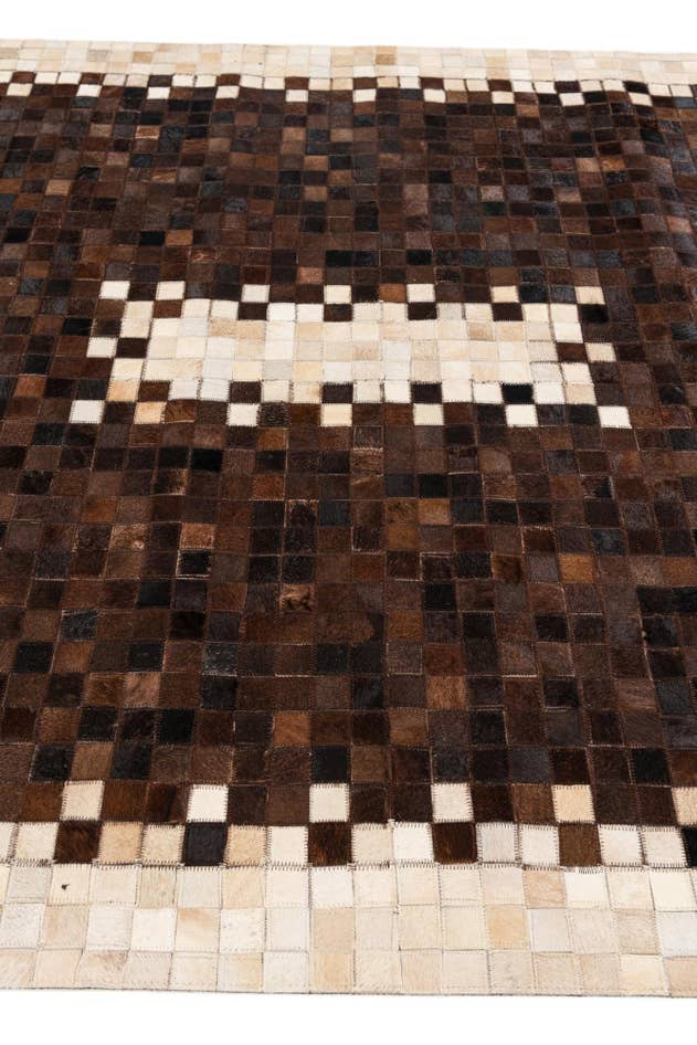 Detail image of 5' 1 x 8' 2 Cowhide Stocks Rug