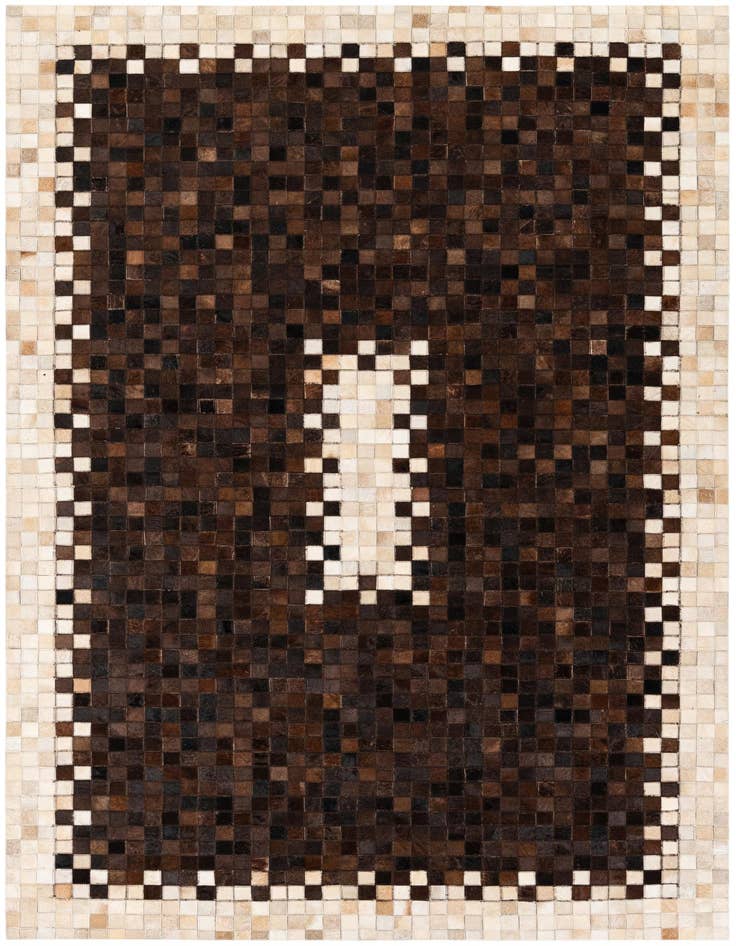Detail image of 5' 1 x 8' 2 Cowhide Stocks Rug