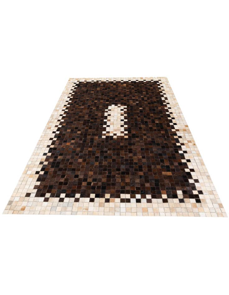 Detail image of 5' 3 x 8' Cowhide Stocks Rug