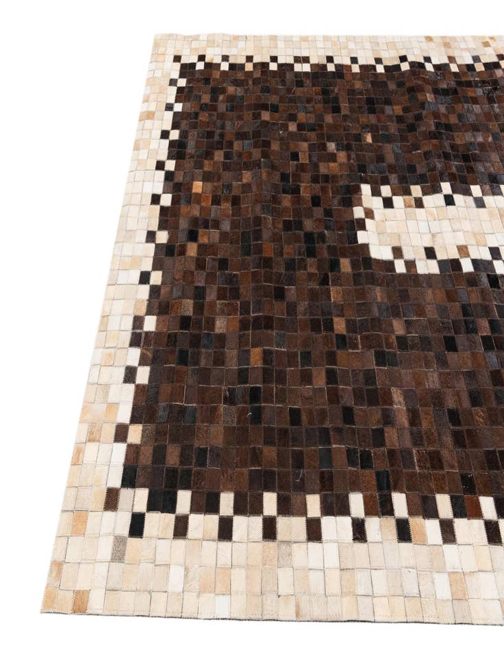 Detail image of 5' 3 x 8' Cowhide Stocks Rug