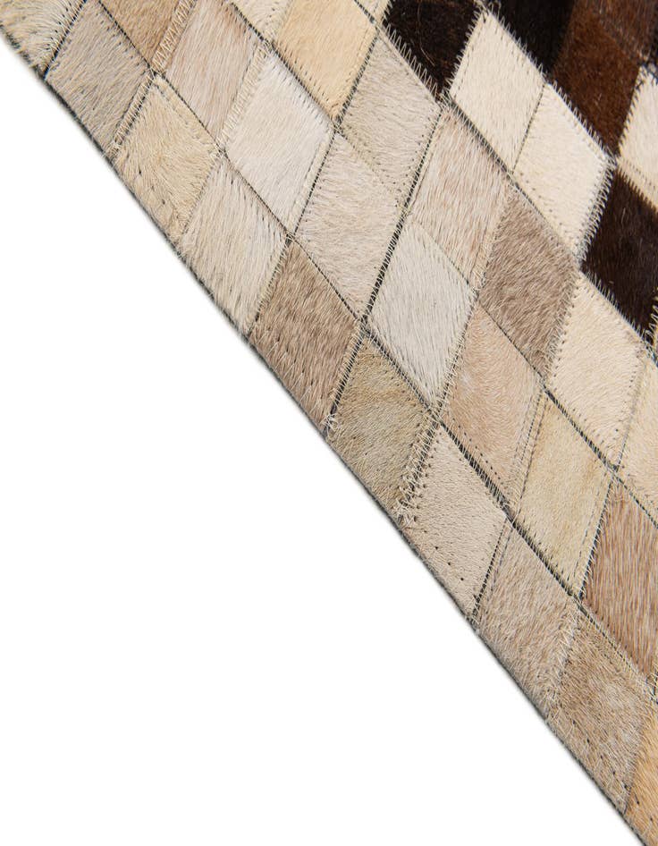 Detail image of 5' 3 x 8' Cowhide Stocks Rug