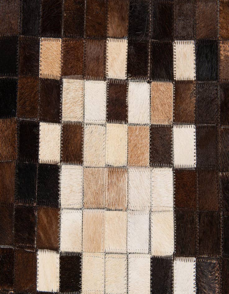 Detail image of 5' 3 x 8' Cowhide Stocks Rug