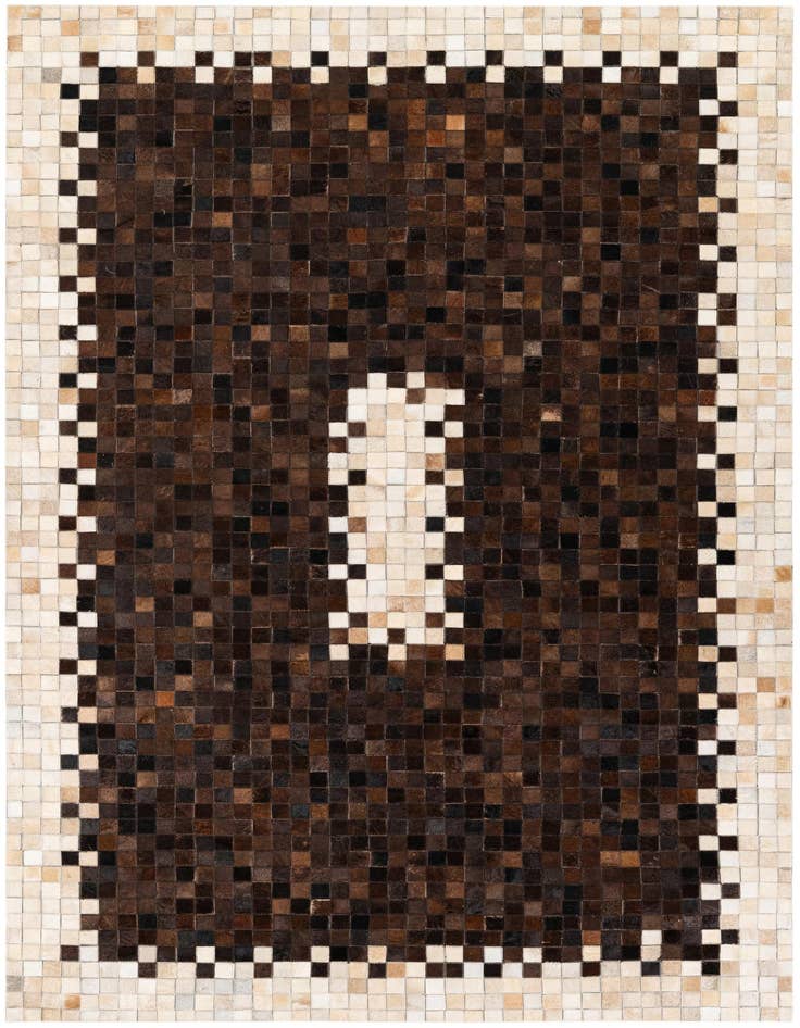 Detail image of 5' 3 x 8' Cowhide Stocks Rug