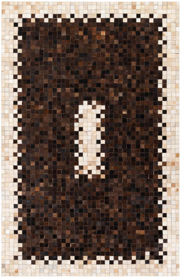 Detail image of 5' 3 x 8' Cowhide Stocks Rug
