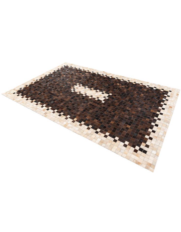 Detail image of 5' 2 x 8' Cowhide Stocks Rug