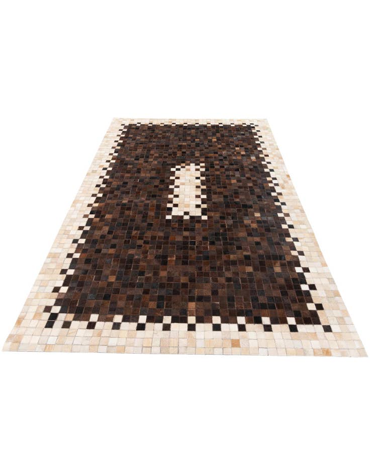 Detail image of 5' 2 x 8' Cowhide Stocks Rug