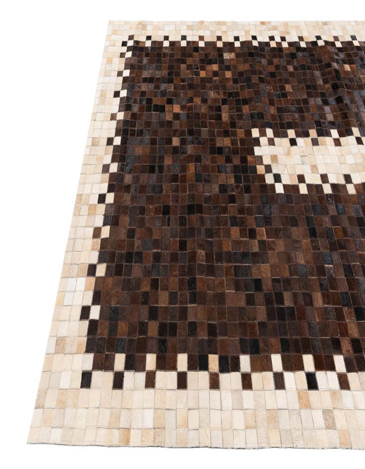 Detail image of 5' 2 x 8' Cowhide Stocks Rug