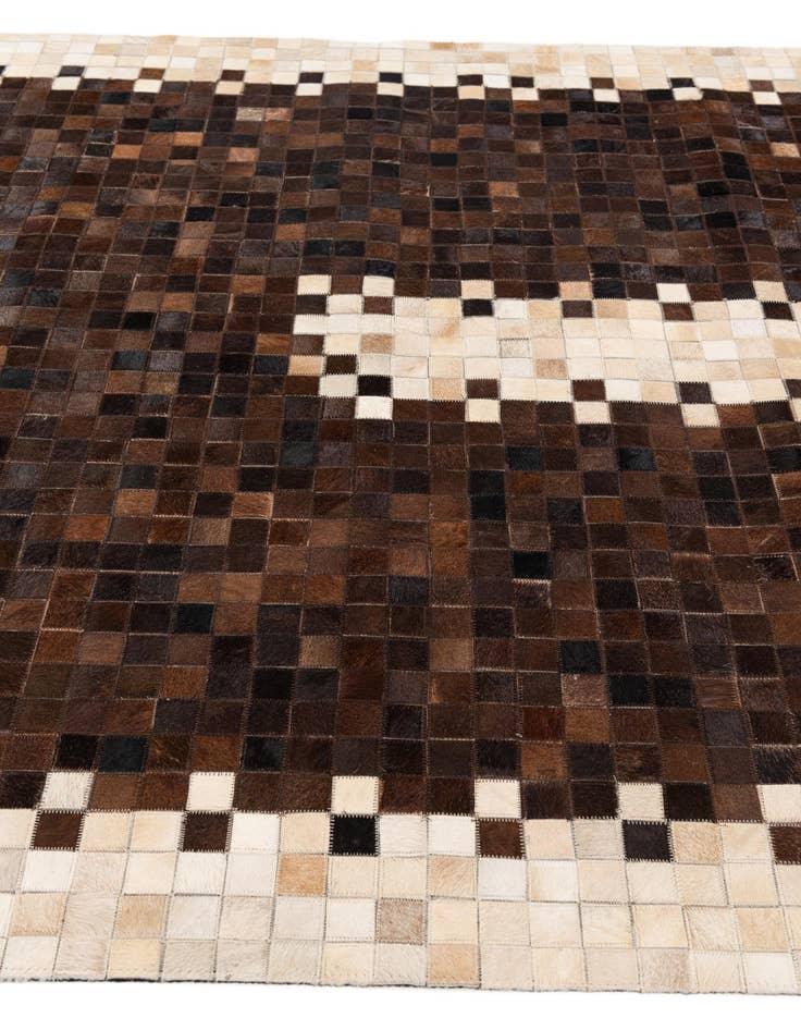 Detail image of 5' 2 x 8' Cowhide Stocks Rug