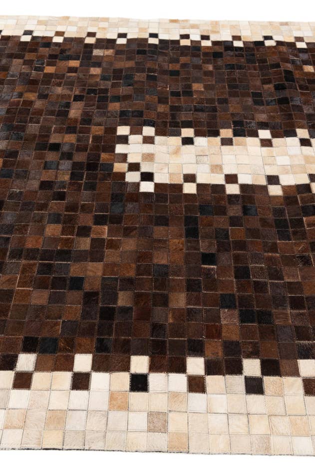 Detail image of 5' 2 x 8' Cowhide Stocks Rug