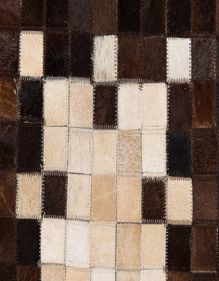 Detail image of 5' 2 x 8' Cowhide Stocks Rug