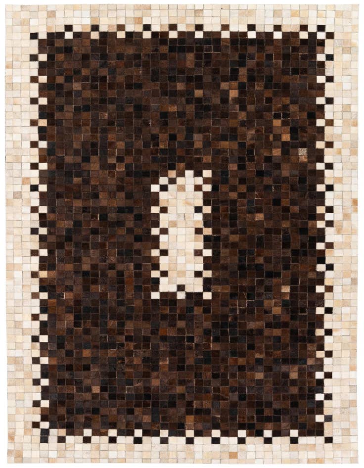Detail image of 5' 2 x 8' Cowhide Stocks Rug