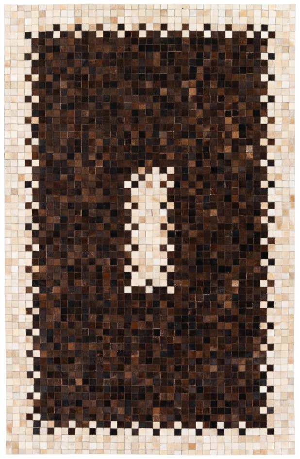 Detail image of 5' 2 x 8' Cowhide Stocks Rug