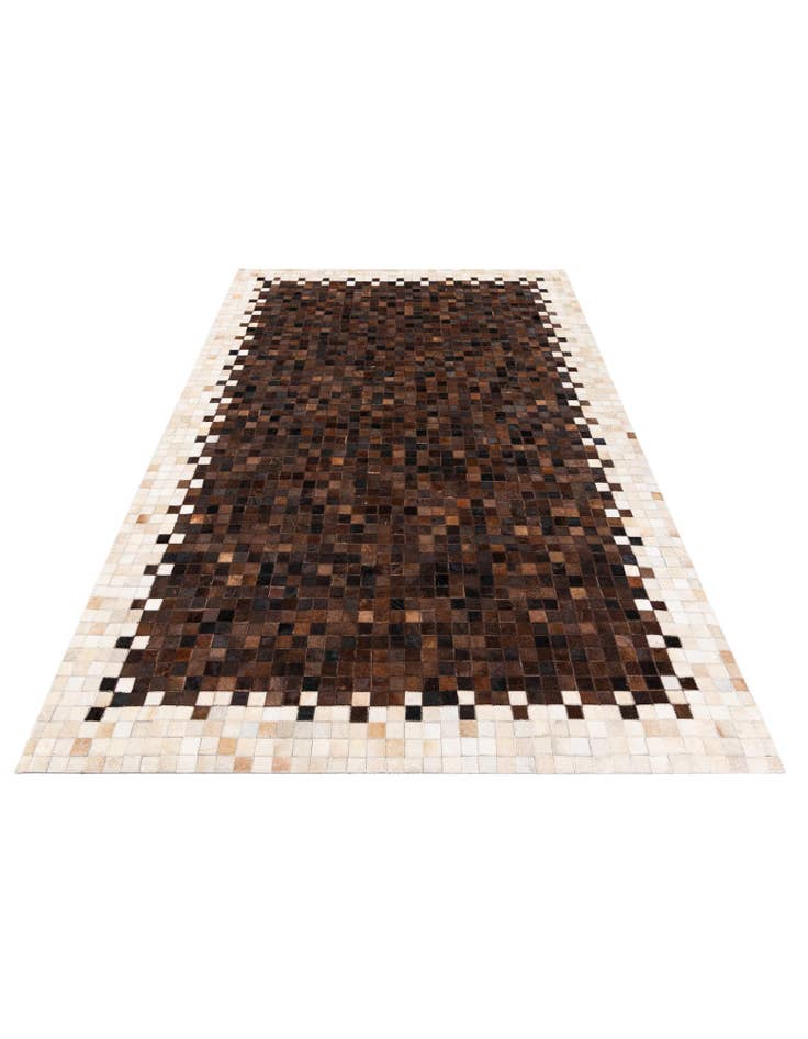 Detail image of 5' 1 x 8' 2 Cowhide Stocks Rug