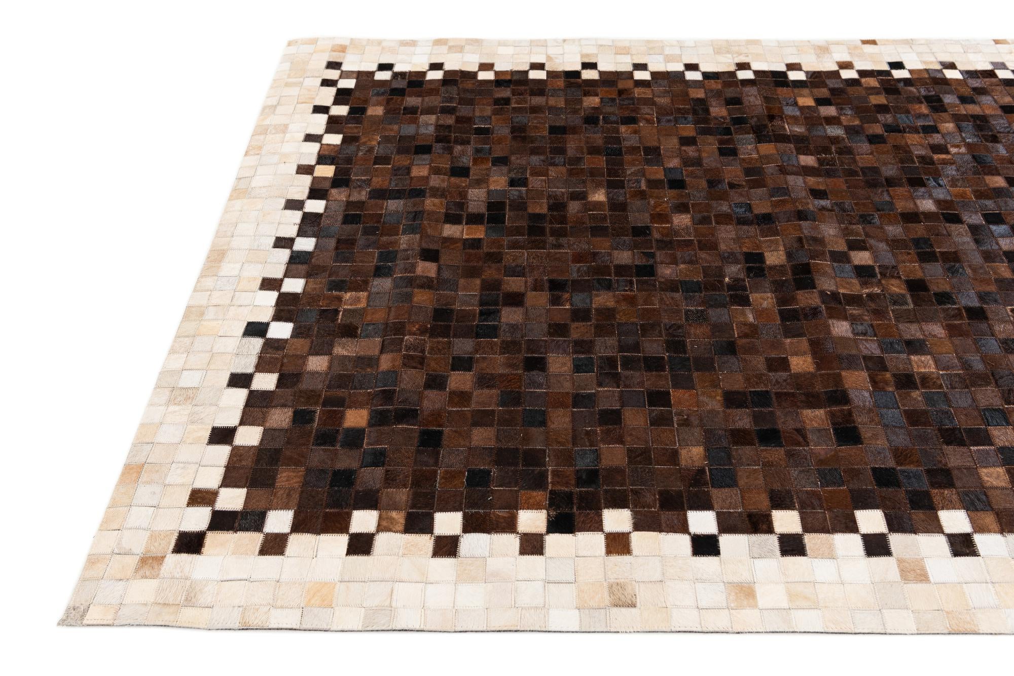 5' 1 x 8' 2 Cowhide Stocks Rug