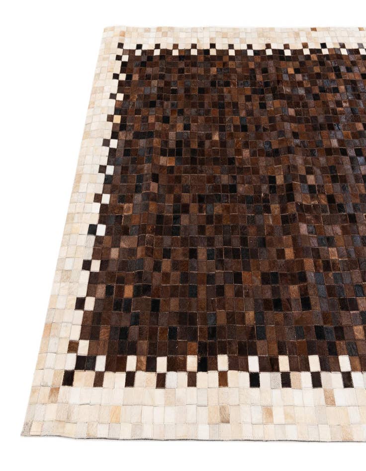 Detail image of 5' 1 x 8' 2 Cowhide Stocks Rug
