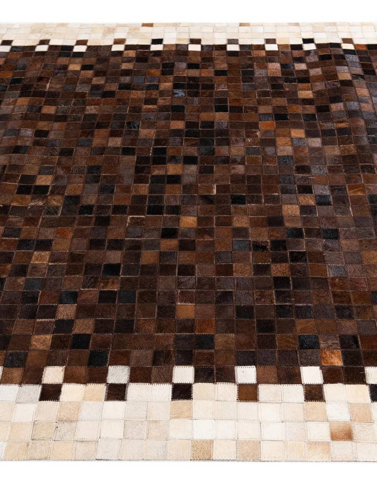 Detail image of 5' 1 x 8' 2 Cowhide Stocks Rug