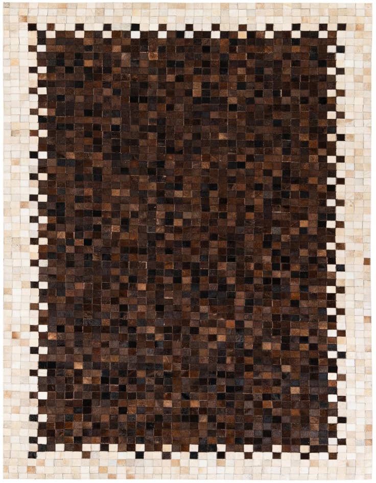 Detail image of 5' 1 x 8' 2 Cowhide Stocks Rug