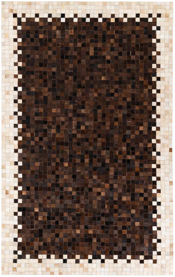 Detail image of 5' 1 x 8' 2 Cowhide Stocks Rug