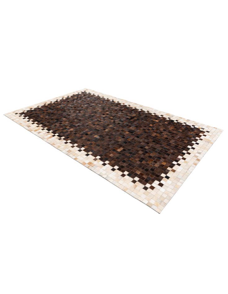Detail image of 5' 1 x 8' 1 Cowhide Stocks Rug