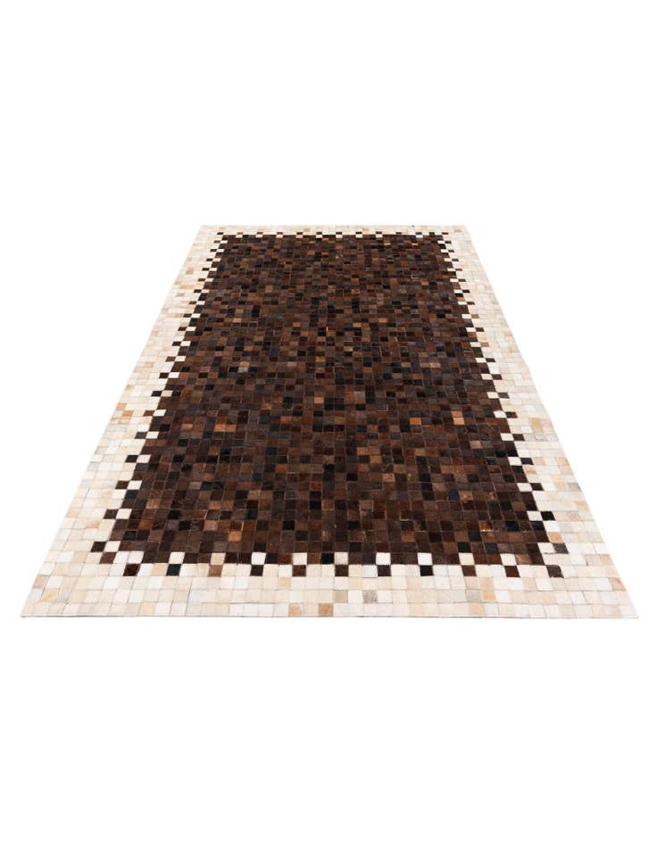 Detail image of 5' 1 x 8' 1 Cowhide Stocks Rug