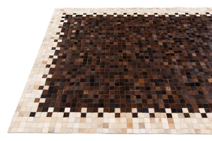 Detail image of 5' 1 x 8' 1 Cowhide Stocks Rug
