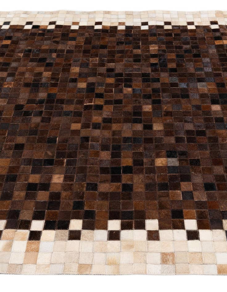 Detail image of 5' 1 x 8' 1 Cowhide Stocks Rug