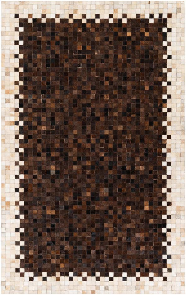 Detail image of 5' 1 x 8' 1 Cowhide Stocks Rug