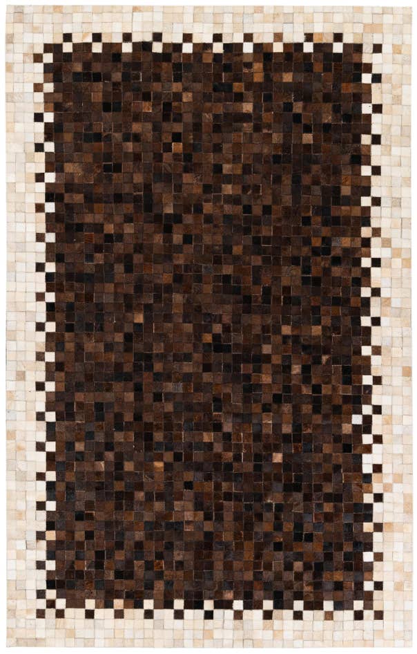 Detail image of 5' 1 x 7' 11 Cowhide Stocks Rug