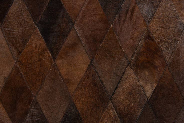 Detail image of 5' 7 x 7' 11 Cowhide Stocks Rug