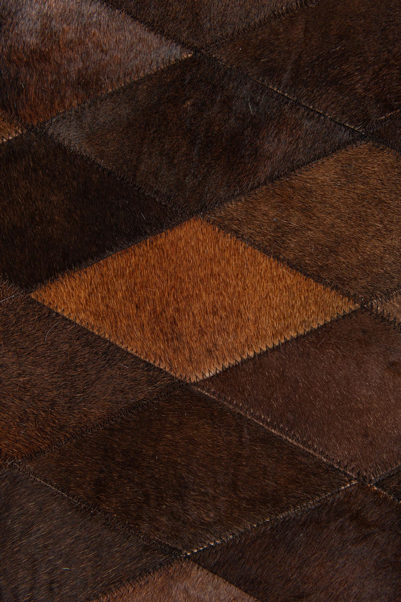 5' 7 x 7' 11 Cowhide Stocks Rug