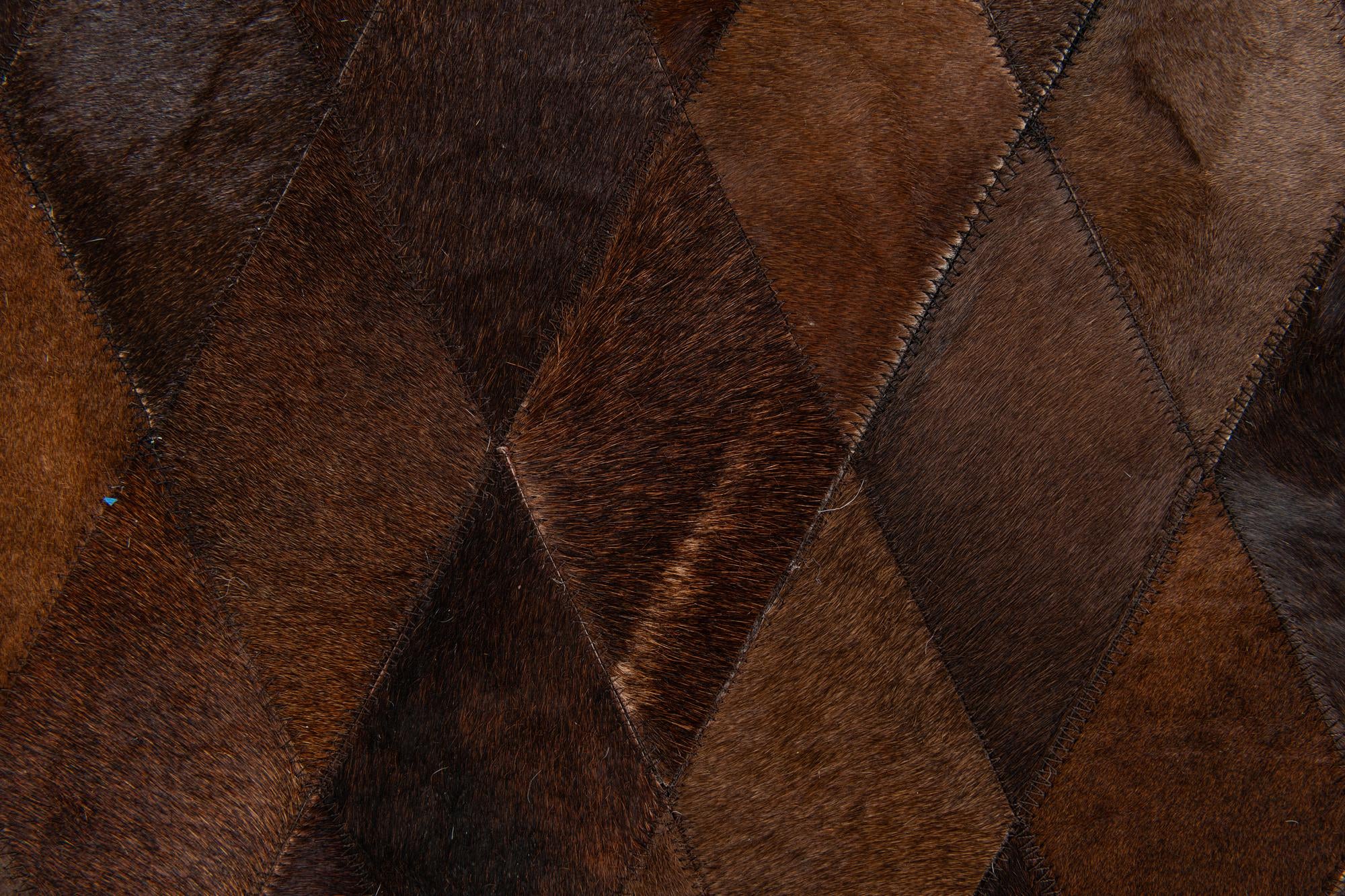 5' 7 x 7' 11 Cowhide Stocks Rug