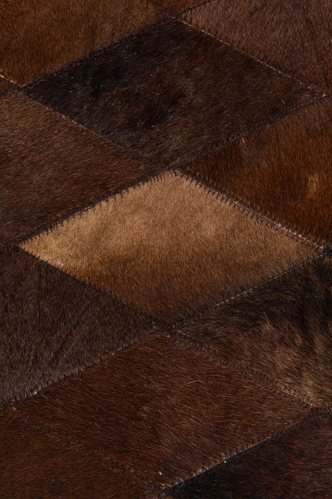 5' 7 x 7' 11 Cowhide Stocks Rug