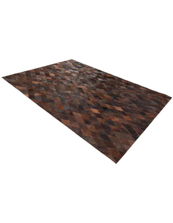 5' 7 x 7' 11 Cowhide Stocks Rug