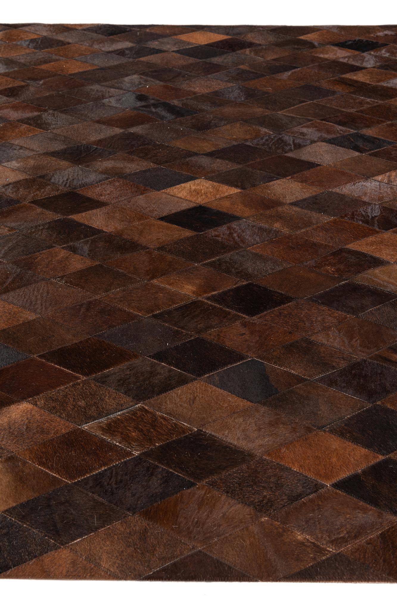 5' 7 x 7' 11 Cowhide Stocks Rug