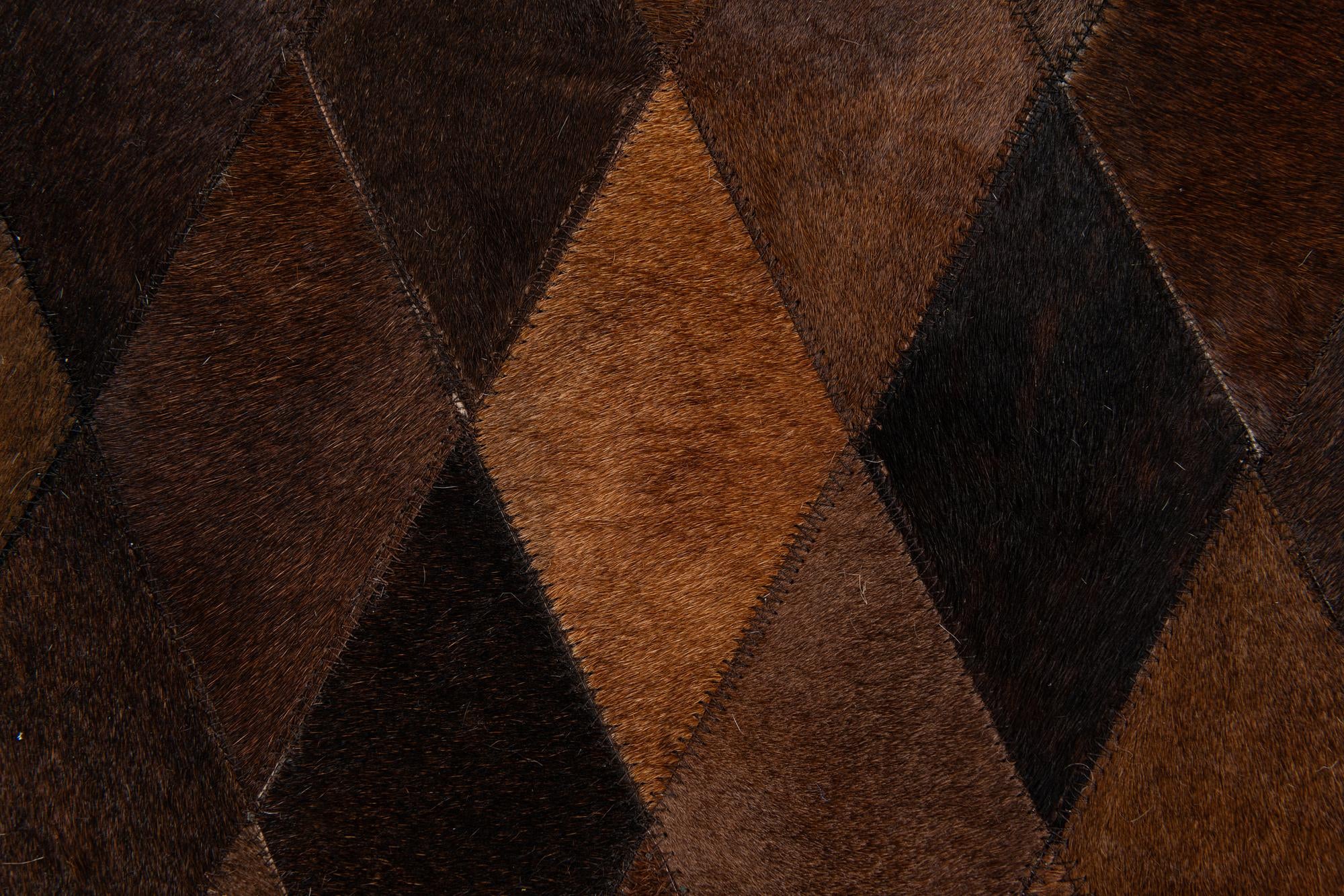 5' 7 x 7' 11 Cowhide Stocks Rug