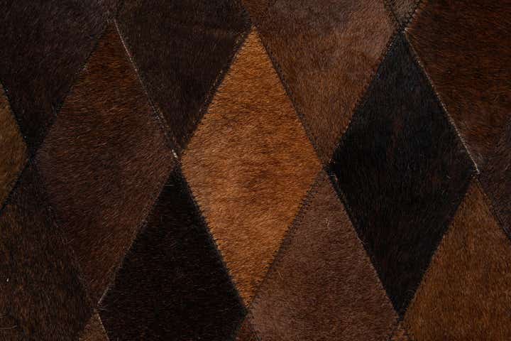 5' 7 x 7' 11 Cowhide Stocks Rug