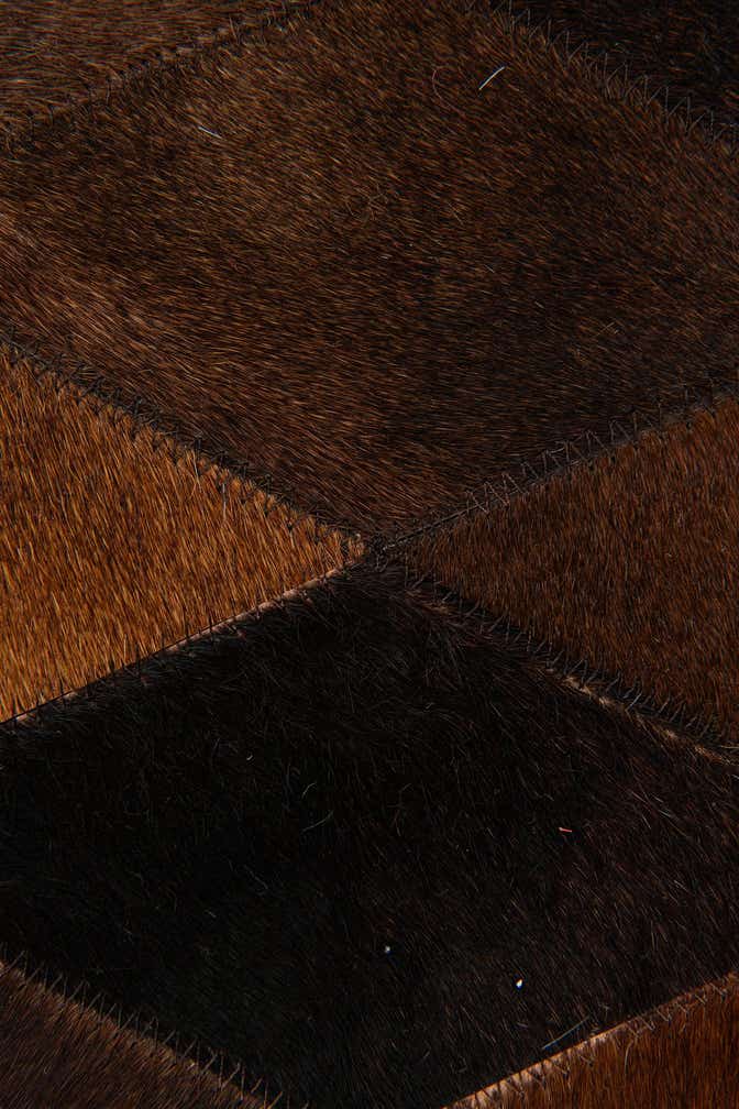 5' 7 x 7' 11 Cowhide Stocks Rug