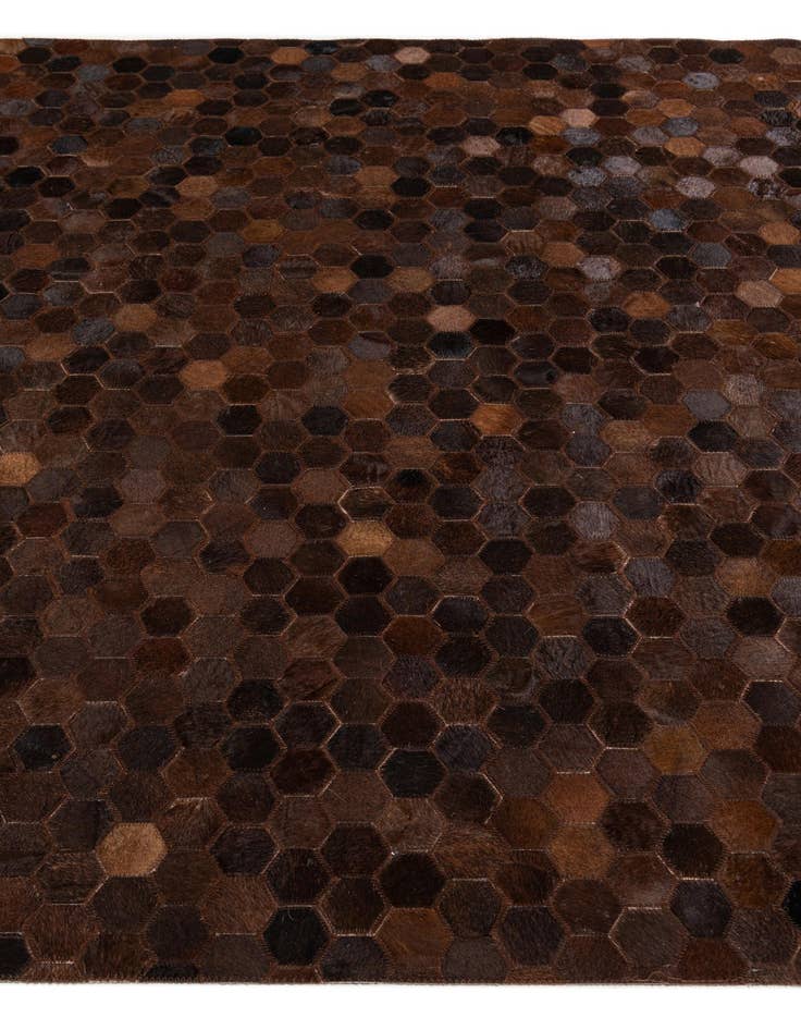 Detail image of 5' 1 x 7' 11 Cowhide Stocks Rug